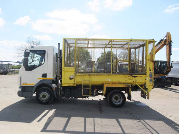 REF 25 - 2012 DAF LF 7.5 ton caged tipper for sale